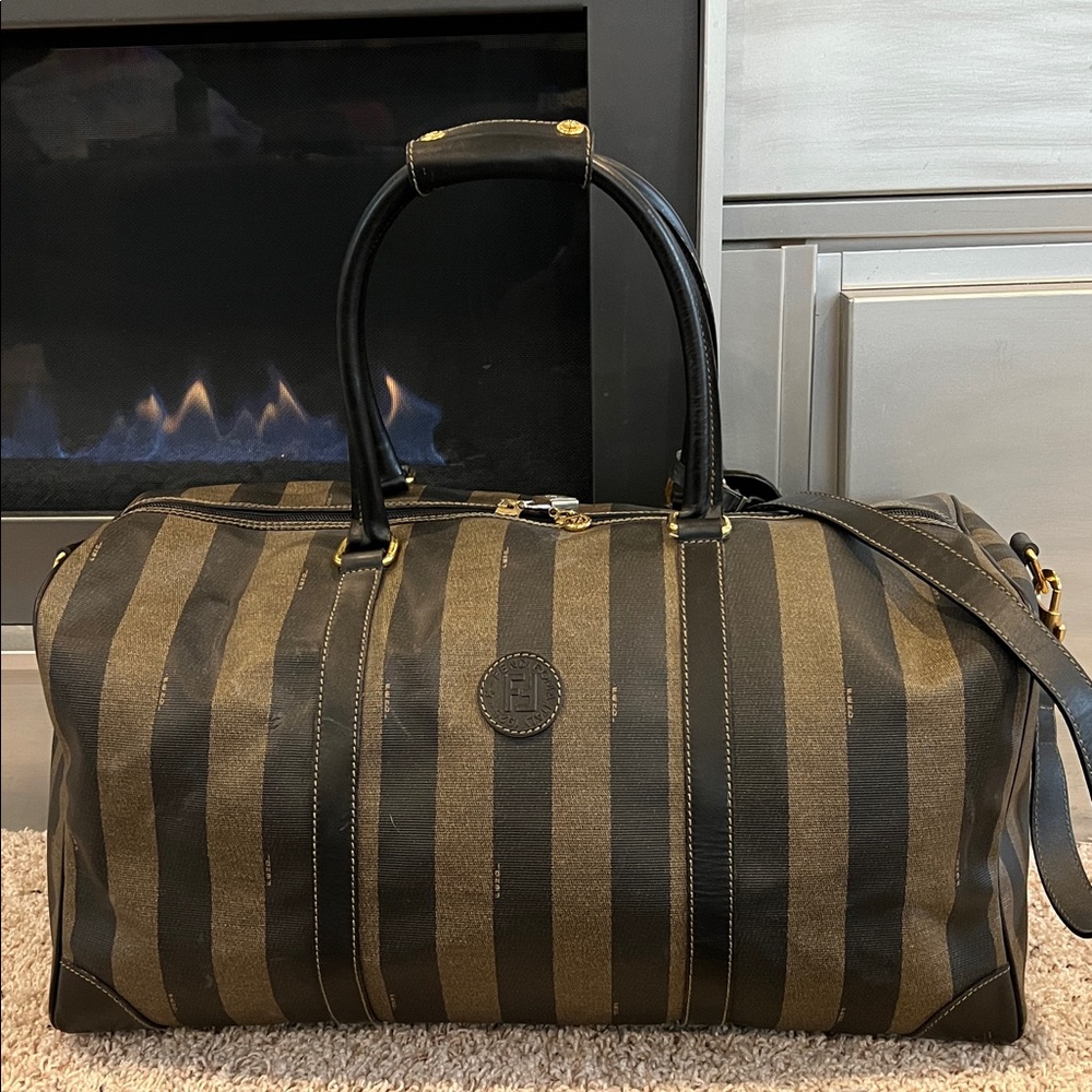 Fendi Vintage Pequin Duffle Bag - Picture 6 of 16